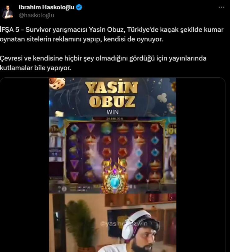 Yasin Obuz'dan gazeteci Haskoloğlu'na sert yanıt: Bahis ifşaları sonrası tartışma büyüyor!