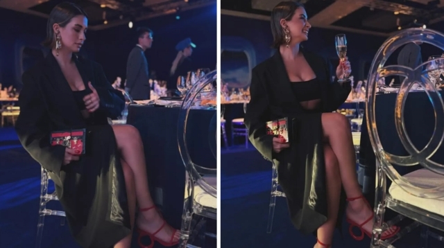 Buse Terim'in Derin Yırtmaçlı Elbisesi Sosyal Medyada Gündem Yarattı