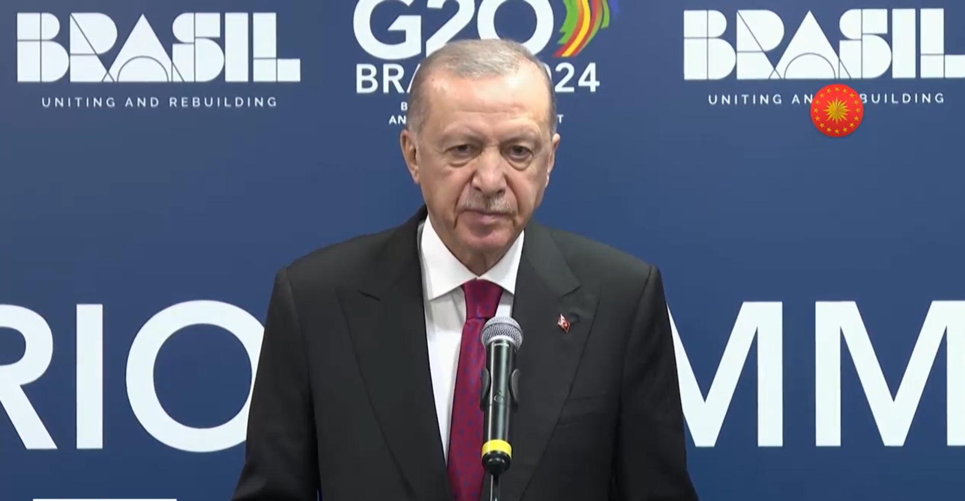 Cumhurbaşkanı Erdoğan: İsrail’in Gazze'deki eylemleri insanlığa karşı suç niteliği taşıyor