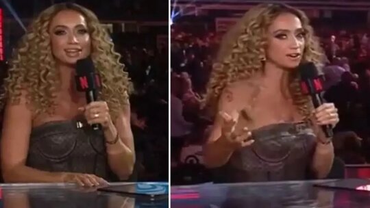 Kate Abdo'nun Mike Tyson ve Jake Paul maçındaki şık kıyafeti sosyal medyada olay oldu