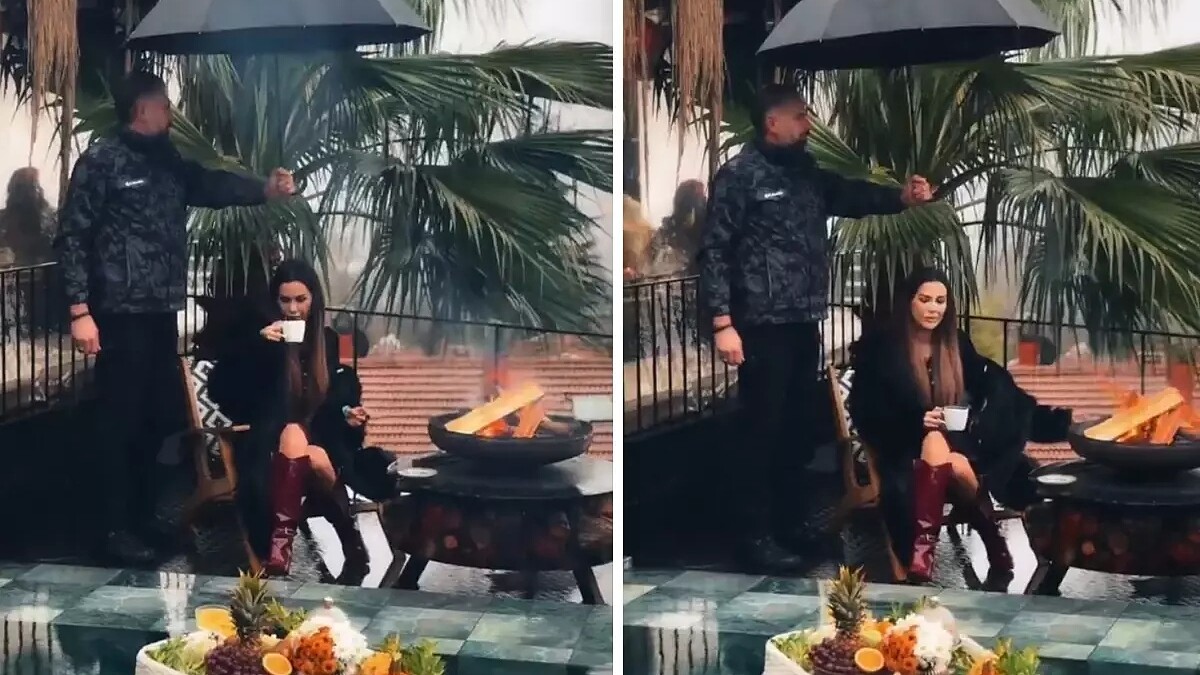 Dilan Polat'ın Korumasına Şemsiye Tutturması Sosyal Medyada Tepki Topladı