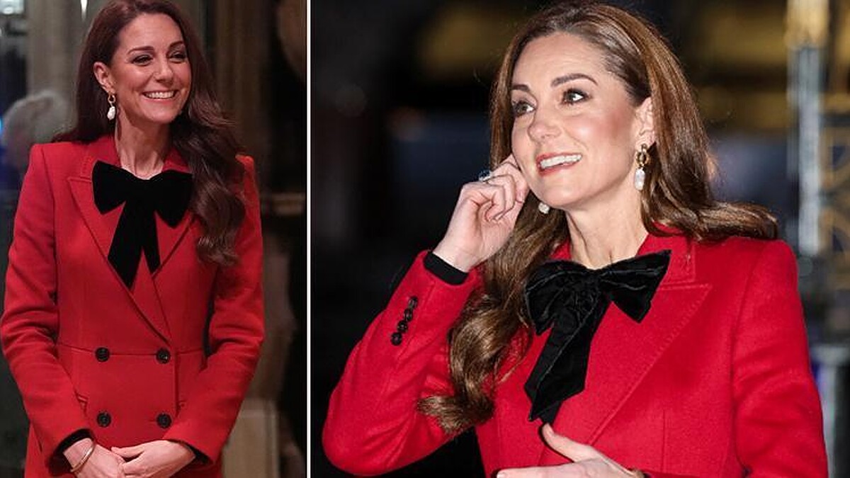 Kate Middleton'dan Noel Konserinde Kanserle Mücadeleye Destek Veren Siyah Fiyonk