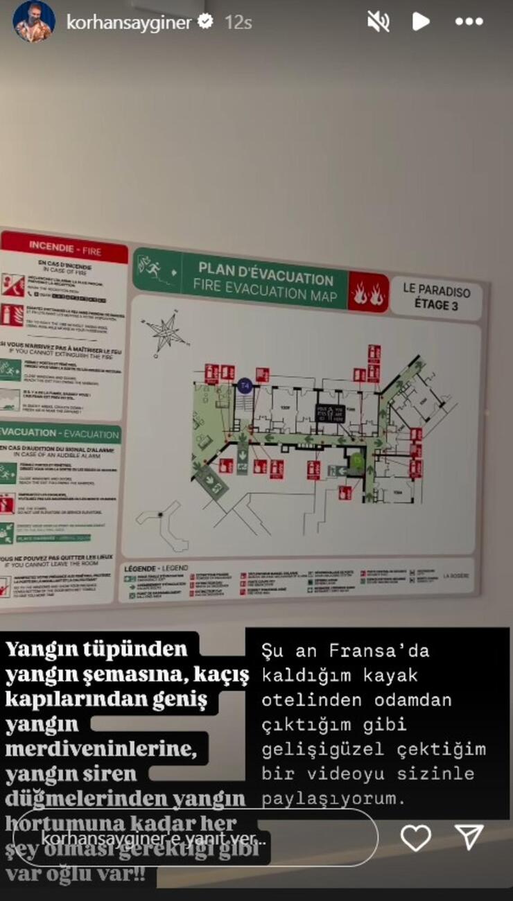 Kartalkaya'daki faciadan sonra Zuhal Topal'ın eşi Fransa'daki otelden paylaştı!