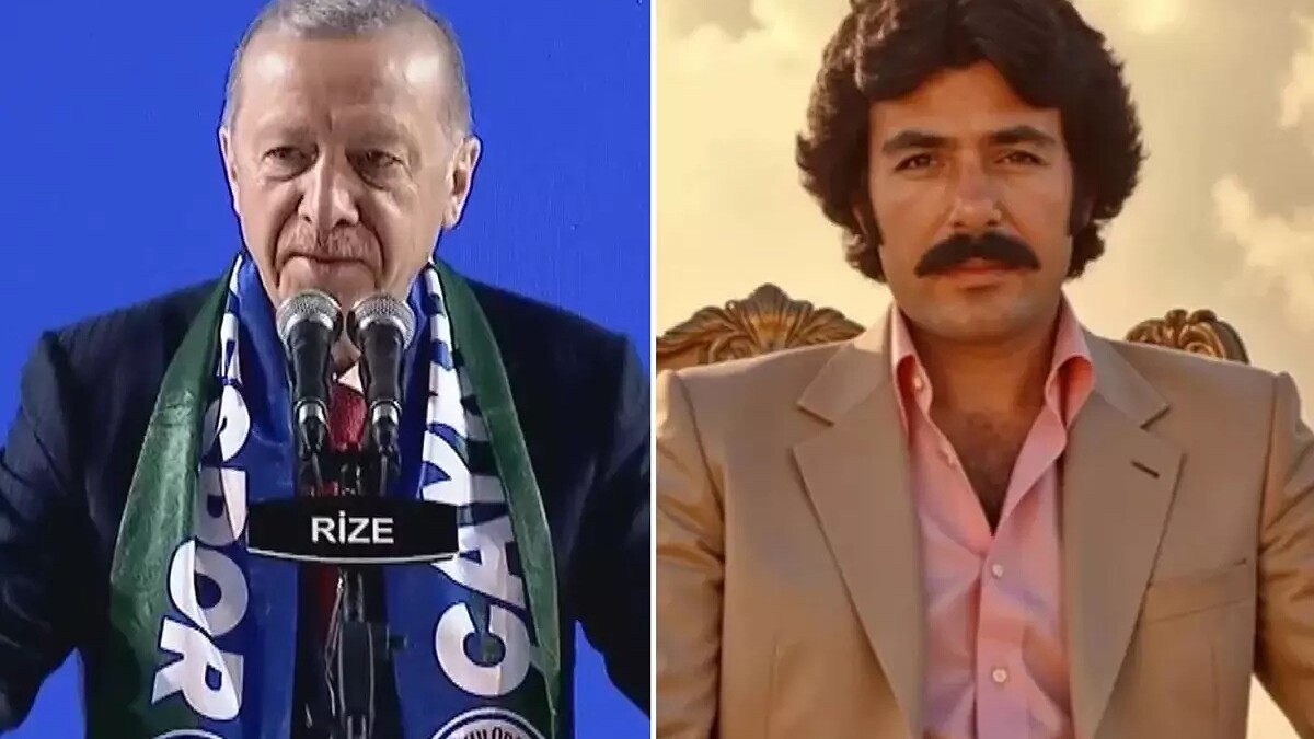 Cumhurbaşkanı Erdoğan, Ferdi Tayfur’un "İçim Yanar" şarkısıyla Rize’de sahneye çıktı