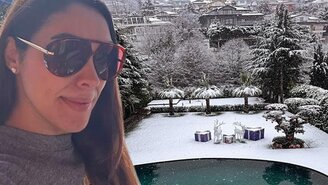 Ünlü isimler kar altındaki evlerini paylaştı: Sosyal medya karardı!