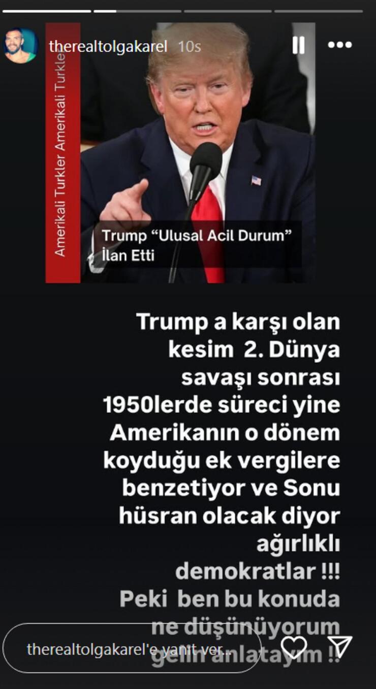 Tolga Karel: Trump kararlarına eleştiri, Erdoğan'a vurgu