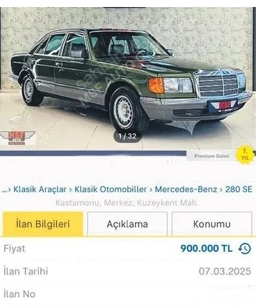 Maraşlı'nın Yeşil Aracı Satışa Çıktı: Fiyatı Artan İlgiyle 950 Bin TL'ye Yükseltildi
