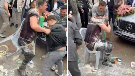 İznik'te Damadı Sandalyeye Bağlayıp Şakalar Yapan Arkadaşları Şaşırttı!