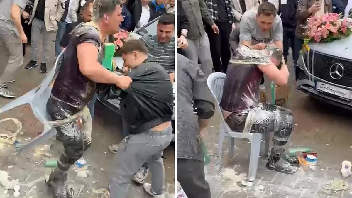 İznik'te Damadı Sandalyeye Bağlayıp Şakalar Yapan Arkadaşları Şaşırttı!