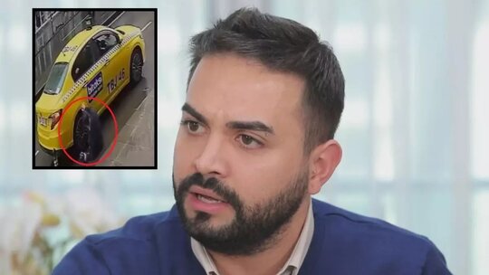 Kadir Ezildi'nin korkutan düşme anları! Taksiye binerken yaşadığı kaza sosyal medyayı salladı