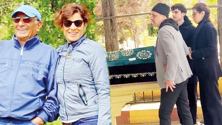 Türkan Derya'nın cenazesinde Ozan Güven ve oğlu Ateş yanında yer aldı....