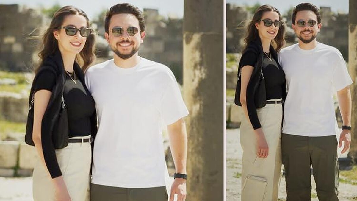 Ünlü çift Umm Qais'te bahar gezisinde! Arkeolojik kazılarla ilgilendiler