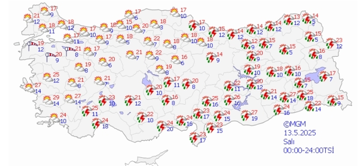 25 ilde Sarı Kodlu Alarm! Sağanak, sel ve kuvvetli rüzgar uyarısı Meteoroloji'den!
