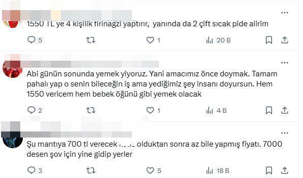 Mehmet Yalçınkaya'nın restoranındaki yüksek fiyatlar tepki çekti