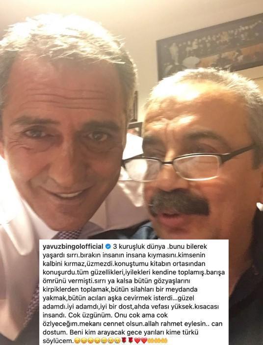 Yavuz Bingöl'den duygusal paylaşım: "Kime türkü söyleyeceğim?"
