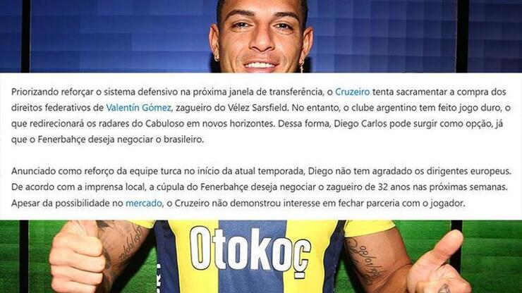 Fenerbahçe'de Diego Carlos'a transfer teklifi geldi!