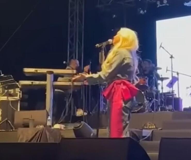 Ece Seçkin konserinde sahneye tırmanan seyirci paniği! Konser yarıda kesildi.