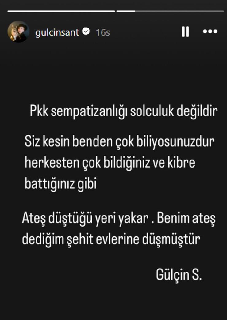 Gülçin Santırcıoğlu: "PKK sempatizanlığı solculuk değildir"