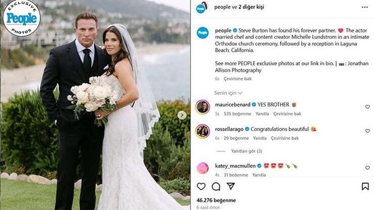 Steve Burton, Michelle Lundstrom ile evlenerek aşkını taçlandırdı