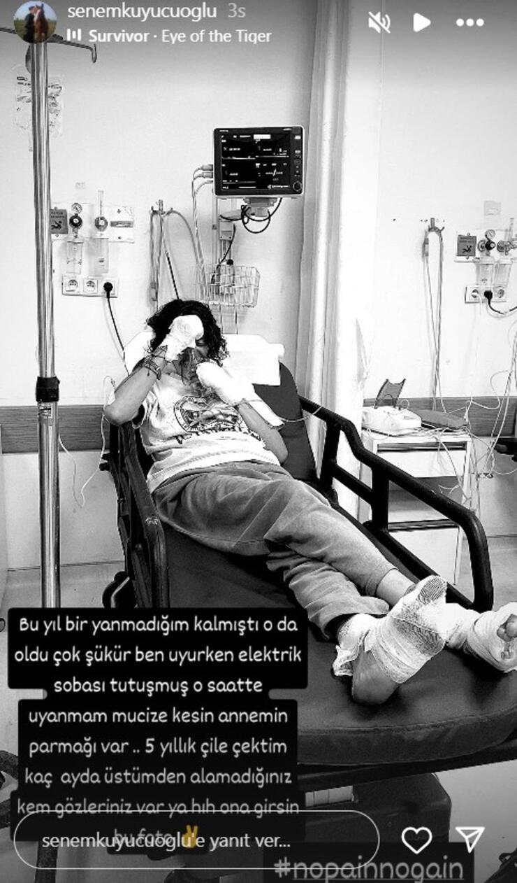 Eski Türkiye güzeli Senem Kuyucuoğlu elektrik sobası faciasıyla korkuttu