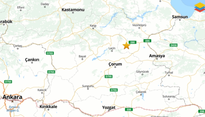 Amasya ve Samsun'u sallayan 4.6 büyüklüğündeki deprem!