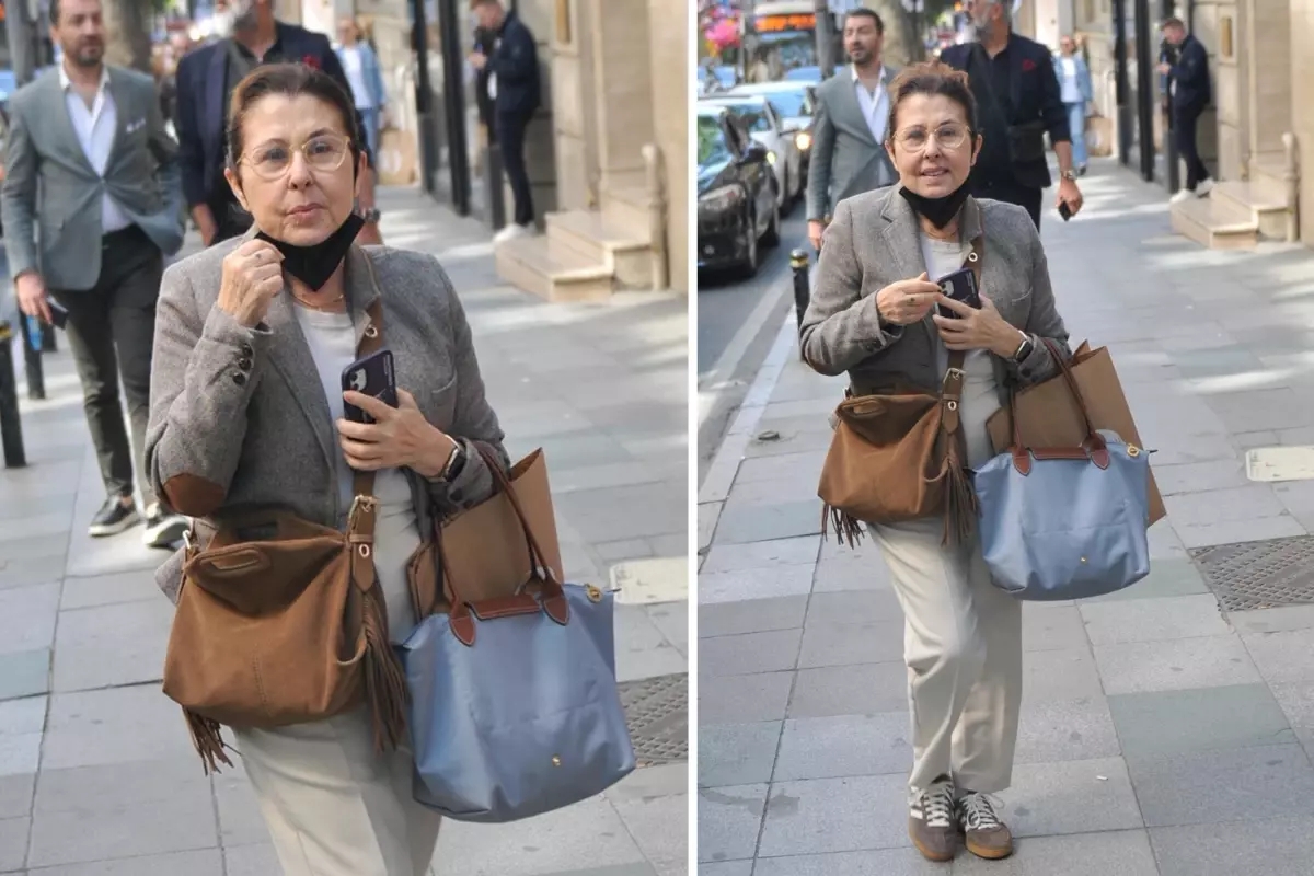 Nilüfer, Nişantaşı'nda maskeyle alışveriş yaparken görüntülendi