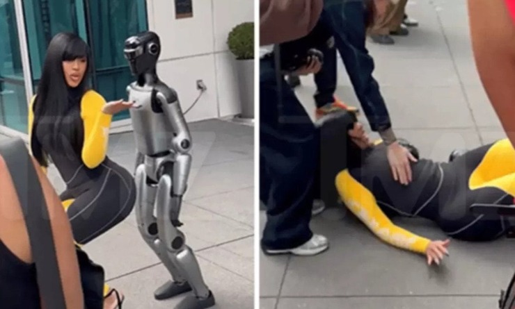 Cardi B Kucak Dansı Yaptığı Robotun Altında Kaldı