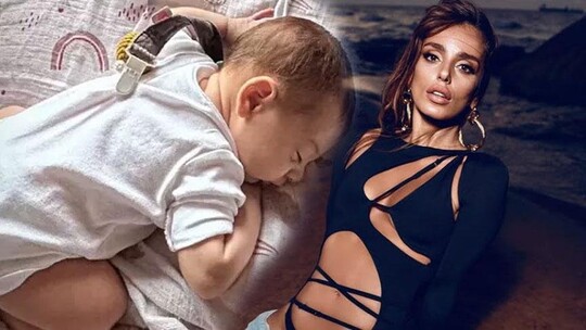 Bestemsu Özdemir, oğlu Sarp Marco'yu 17 günlükken sete götürdüğünü açıkladı;...