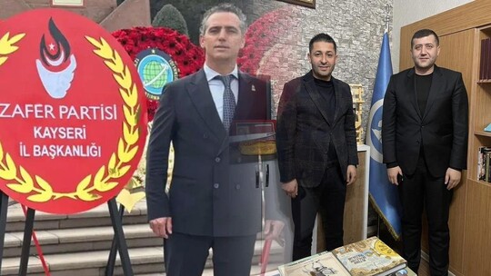 Kayseri'de Zafer Partisi il başkanı Seyit Ülkan, kızını keman kursundan alırken...