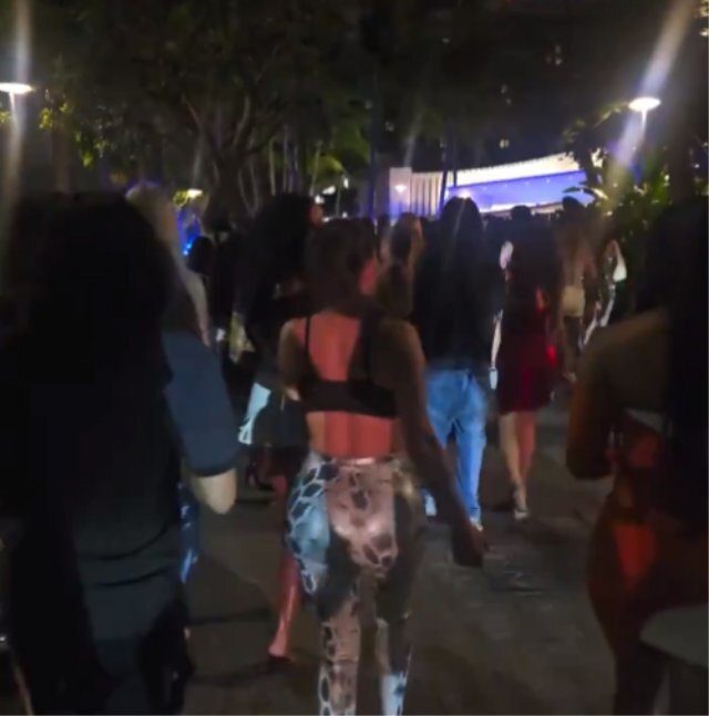 Chris Brown Partiden Ayrılırken Onlarca Kadın Peşine Düştü