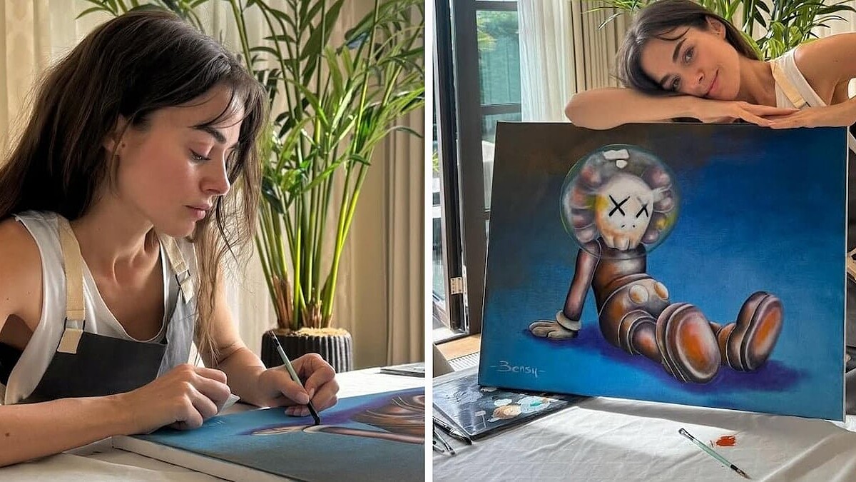 Bensu Soral Resim Sergisine Hazırlanıyor