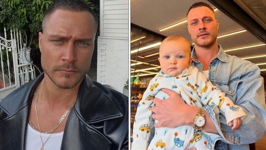 Oyuncu Burak Çelik, oğlu Aslan ile birlikte çekilen fotoğrafını sosyal medyada...