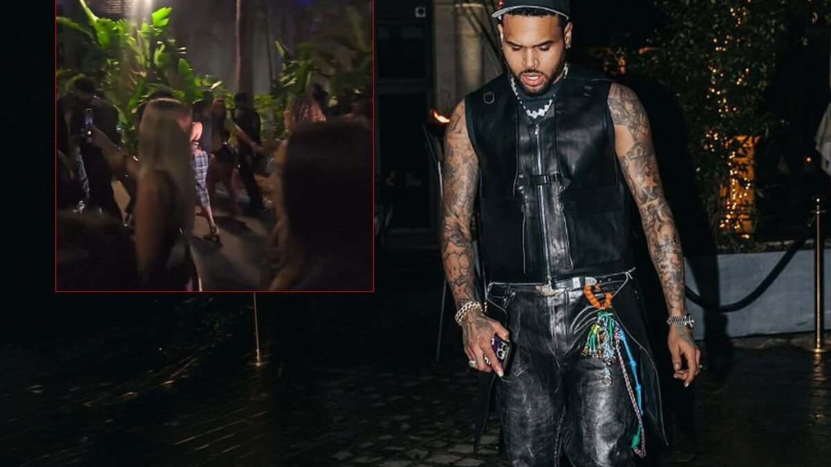 Chris Brown Partiden Ayrılırken Onlarca Kadın Peşine Düştü