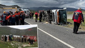 Diyarbakır Bingöl Yolunda Midibüs Devrildi 1 Ölü 12 Yaralı