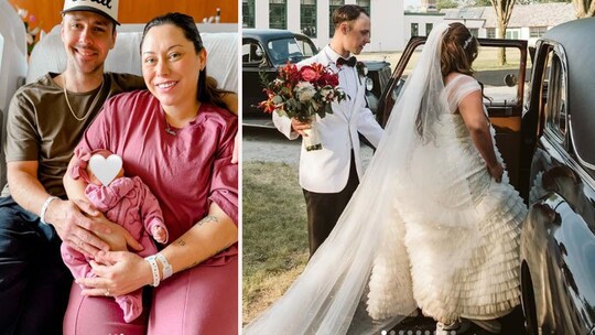 Eminem'in büyük kızı Alaina Maria Mathers, kocası Matt Moeller ile 14 Nisan'da...