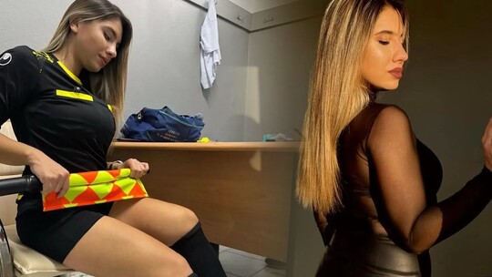 Sosyal medya fenomeni ve eski futbol hakemi Elif Karaarslan, İstanbul Cumhuriyet...