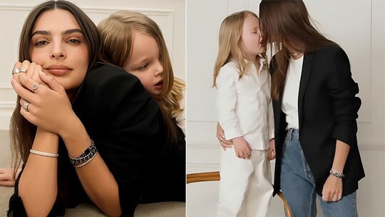 Emily Ratajkowski, 5 yaşındaki oğlu Sylvester ile Chanel'in Anneler Günü kampanyasında...