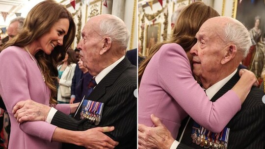 Prenses Kate, Buckingham Sarayı'ndaki kutlamada 88 yaşındaki eski polis memuru...