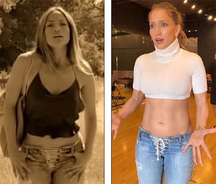 Jennifer Lopez 25 Yıllık Pantolonunu Hala Giyebildiğini Kanıtladı