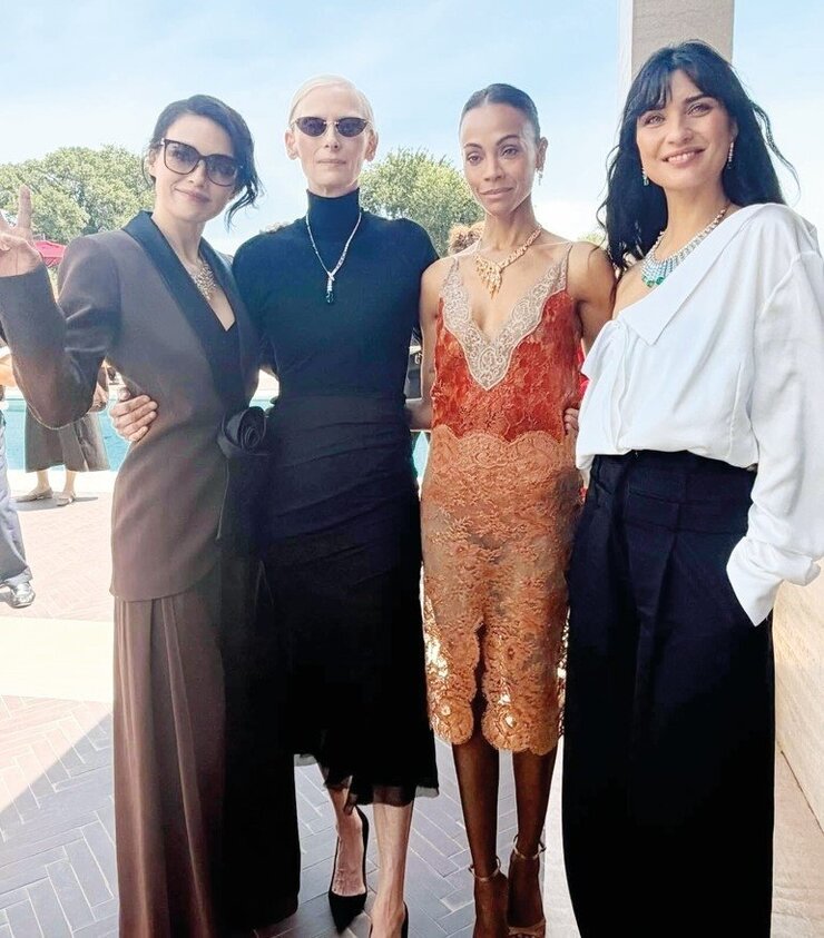 Tuba Büyüküstün Cannes'da Zoe Saldana Ve Tilda Swinton İle Buluştu