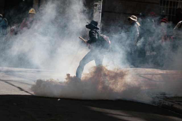 La Paz'da Hükümet Karşıtı Protestolarda 57 Kişi Gözaltına Alındı