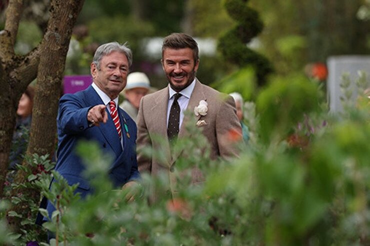 David Beckham Chelsea Çiçek Şovunda Kendi Adını Taşıyan Gülü Tanıttı