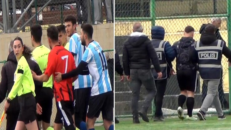 Edirne 2. Amatör Lig'de Beğendikspor'un yedek oyuncusu, 43. dakikada sahaya...