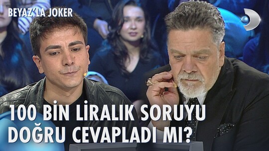 Beyazla Joker 19. Bölümde Yarışmacı 100 Bin TL Kazandı