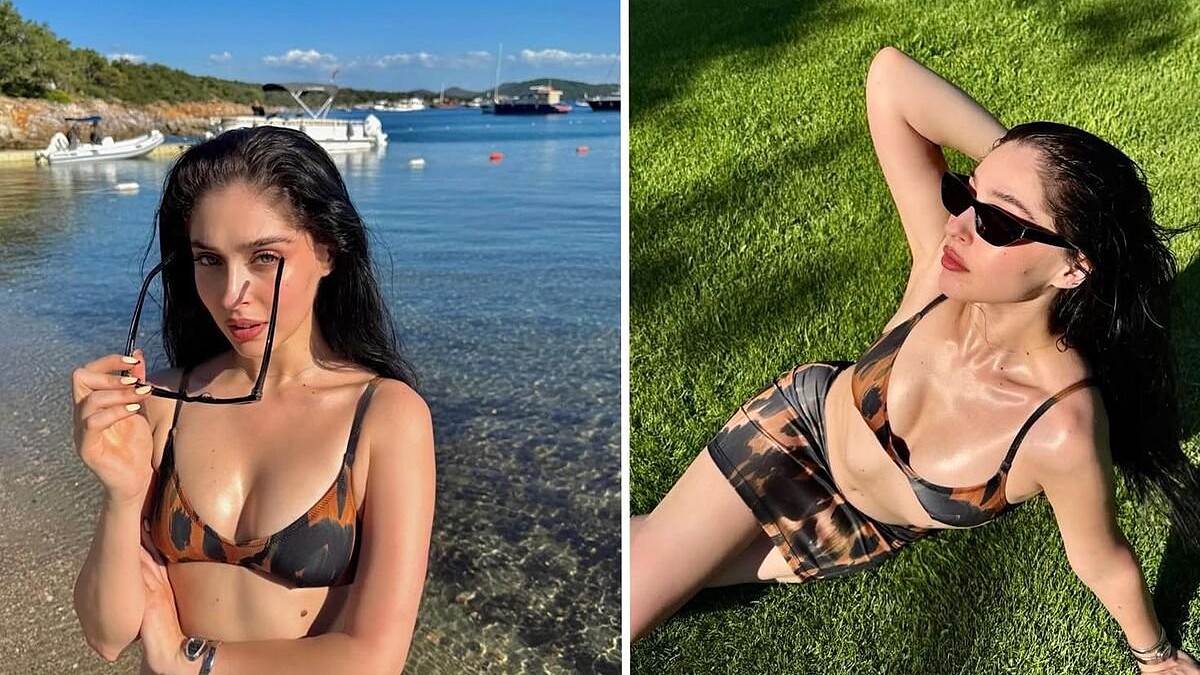 Cemre Baysel Leopar Bikinisiyle Tatilde Büyüledi