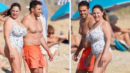 Kelly Brook, kocası Jeremy Parisi ile St Tropez'de tatil yaparak hem 11. ilişki...