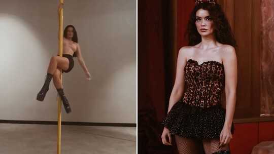 Seray Kaya, yeni filmi "Sultana" için girdiği direk dansı antrenmanlarının izlerini...