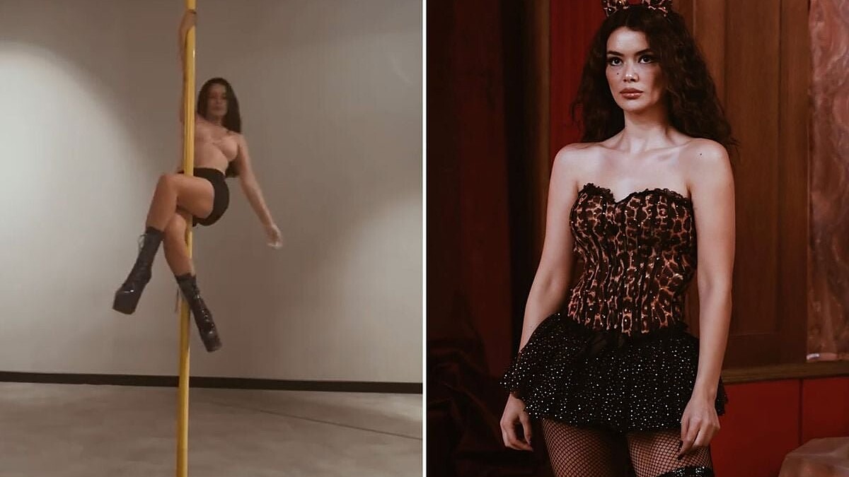 Seray Kaya Sultana Filmi İçin Direk Dansı Antrenmanlarını Paylaştı
