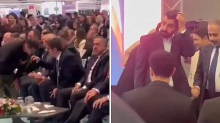 Van'da düzenlenen DAKAF'26 kariyer fuarının açılış töreninde sunucu, AKP Van...