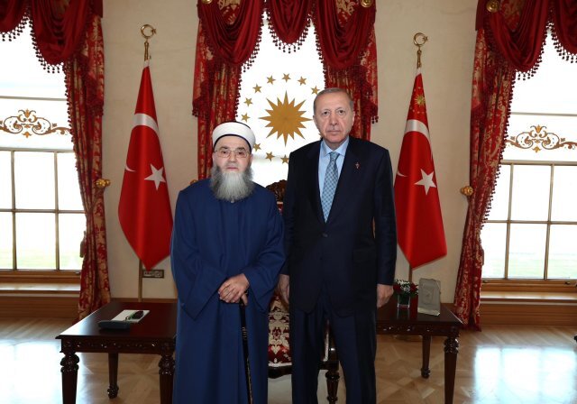 Erdoğan Dolmabahçe'de Cübbeli Ahmet Hoca'yı Kabul Etti